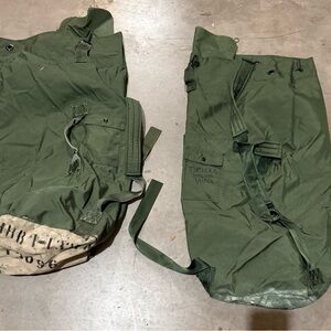 2 37” Green Military Duffle Bags